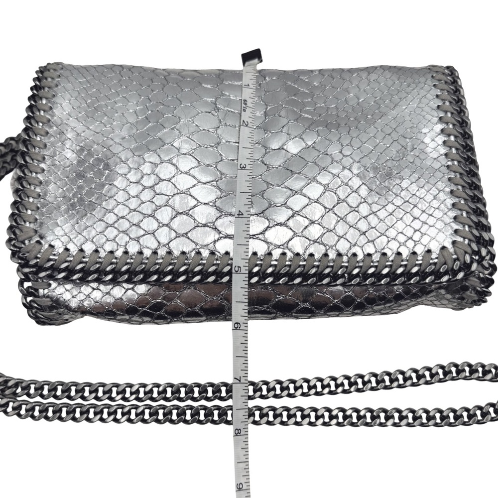 Stella McCartney Silver Python Embossed Leather F… - image 10